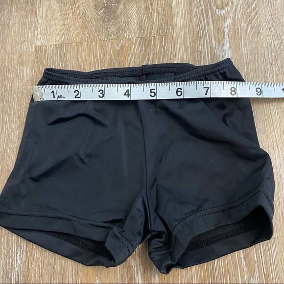 WEISSMAN Dance Costume spandex black stretch bootie shorts MT3485 XXSC 3/4years - Picture 2 of 8